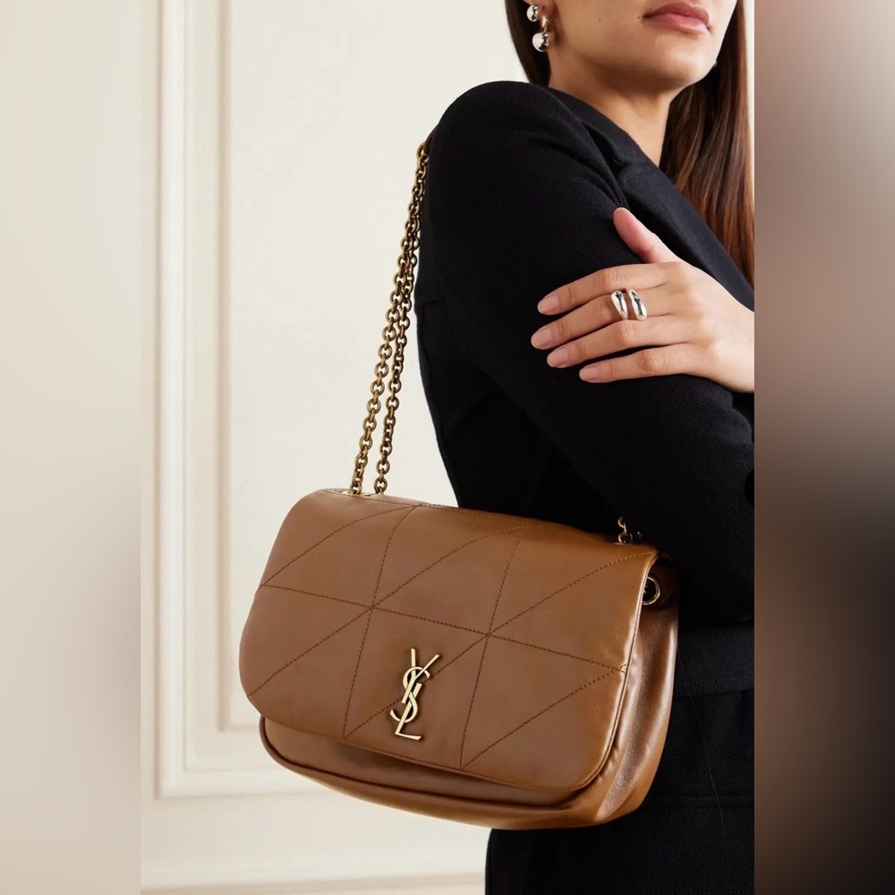 Saint Laurent Jamie 4.3 Shoulder Bag Quilted Leather Small Caramel Brown
